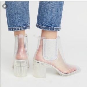Jeffrey Campbell hurricane clear boot sz 8